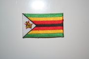 ZIMBABWE COUNTRY FLAG SMALL IRON ON PATCH CREST BADGE ..NEW