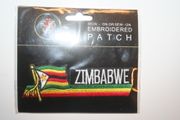 ZIMBABWE COUNTRY FLAG WORD IRON ON PATCH CREST BADGE .. NEW