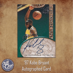 1997 Scoreboard Visions Kobe Bryant Autograph Card