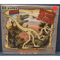 BC Bones Velociraptor Junior Wooden Puzzle