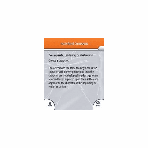 DC Hero Clix Collateral Damage Inspiring Command Feat Card
