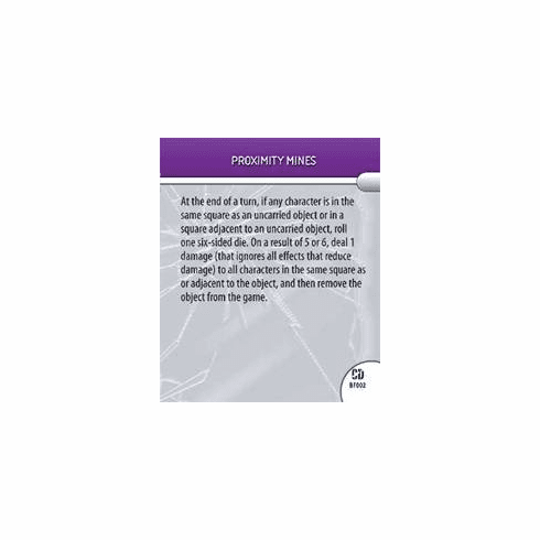 DC Hero Clix Collateral Damage Proximity Mines Battlefield Condition Card