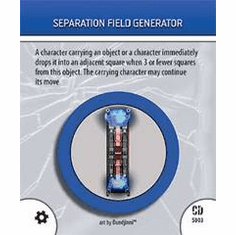 DC Hero Clix Collateral Damage Separation Field Generator Special Object Card