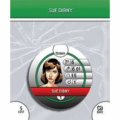 DC Hero Clix Collateral Damage Sue Dibny Bystander Token