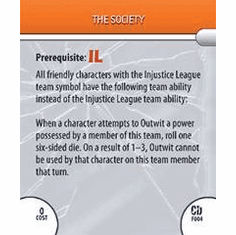 DC Hero Clix Collateral Damage The Society Feat Card