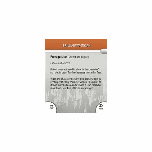 DC Hero Clix Icons Brilliant Tactician Feat Card