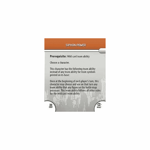 DC Hero Clix Icons Siphon Power Feat Card