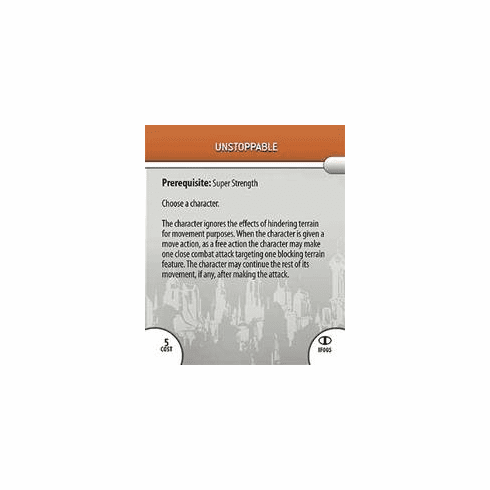 DC Hero Clix Icons Unstoppable Feat Card