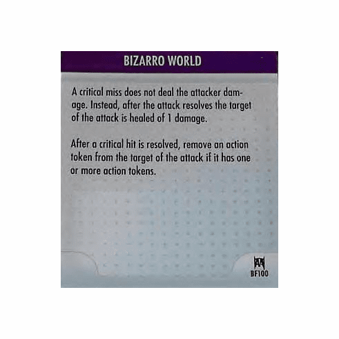 DC Heroclix Arkham Asylum Bizzaro World Battlefield Condition Card