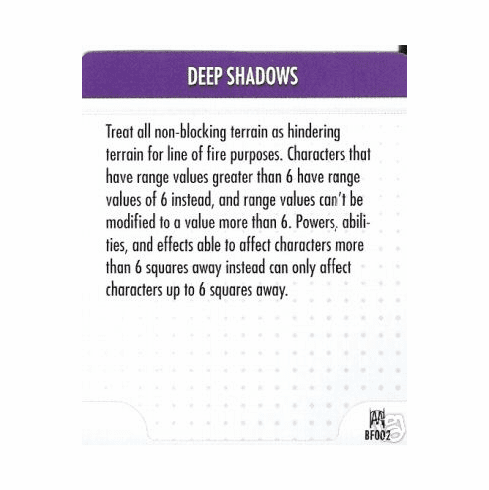 DC Heroclix Arkham Asylum Deep Shadows Battlefield Condition Card