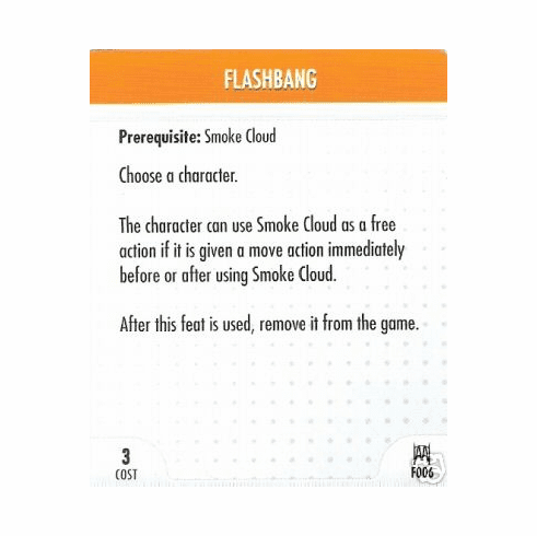 DC Heroclix Arkham Asylum FlashBang Feat Card