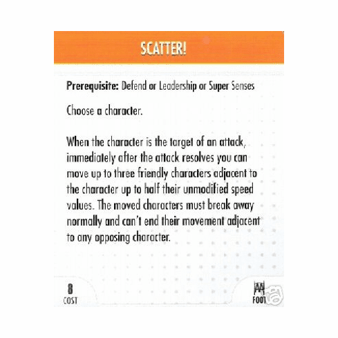 DC Heroclix Arkham Asylum Scatter Feat Card