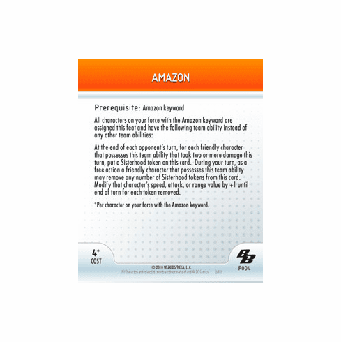 DC Heroclix Brave and the Bold Amazon ATA Card