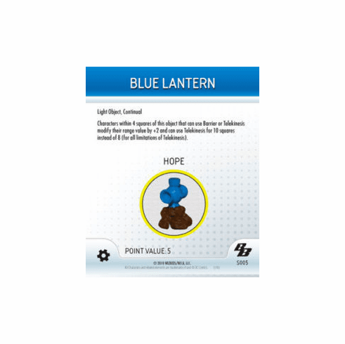 DC Heroclix Brave and the Bold Blue Lantern Special Object