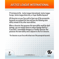 DC Heroclix Brave and the Bold Justice League International ATA Card