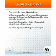 DC Heroclix Brave and the Bold League of Assassins ATA Card