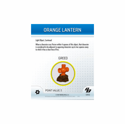 DC Heroclix Brave and the Bold Orange Lantern Special Object