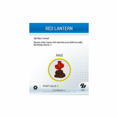 DC Heroclix Brave and the Bold Red Lantern Special Object