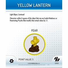 DC Heroclix Brave and the Bold Yellow Lantern Special Object