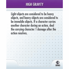 DC Heroclix Crisis High Gravity Battlefield Condition Card