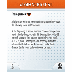 DC Heroclix Crisis Monster Society Of Evil Feat Card