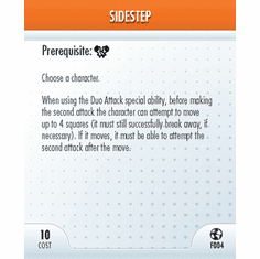 DC Heroclix Crisis Sidestep Feat Card