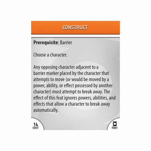 DC Heroclix Green Lantern Corps Collector's Set Construct Feat Card