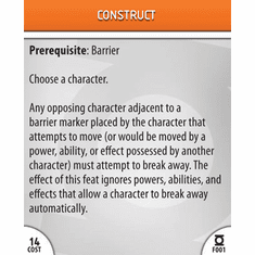 DC Heroclix Green Lantern Corps Collector's Set Construct Feat Card