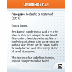 DC Heroclix Justice League Contingency Plan Feat Card