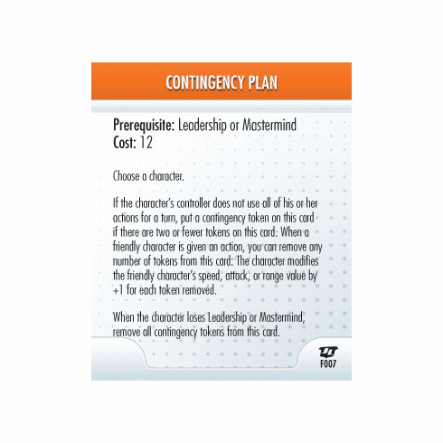 DC Heroclix Justice League Contingency Plan Feat Card