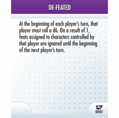 DC Heroclix Justice League De-Feated Battlefield Condition Card