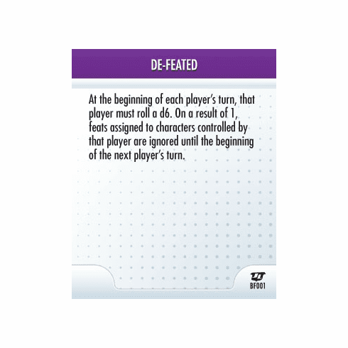 DC Heroclix Justice League De-Feated Battlefield Condition Card