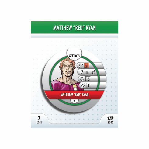 DC Heroclix Justice League Matthew "Red" Ryan Bystander Token