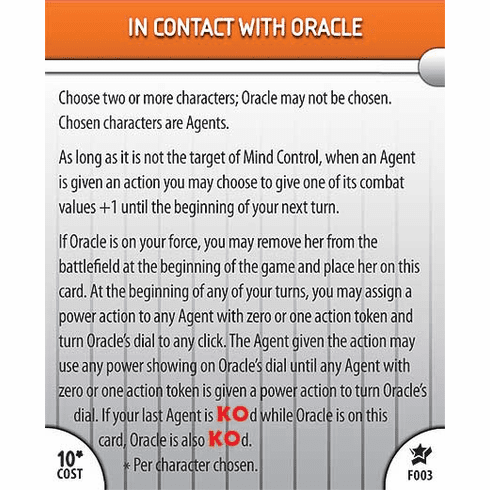DC Heroclix Legacy In Contact With Oracle Feat Card