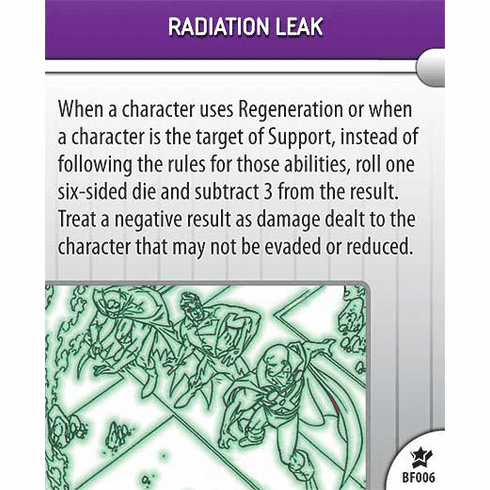 DC Heroclix Legacy Radiation Leak Battlefield Condition Card