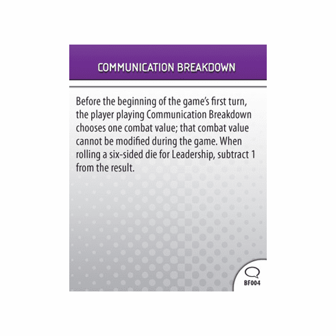 DC Heroclix Origin Communication Breakdown Battlefield Condition Card