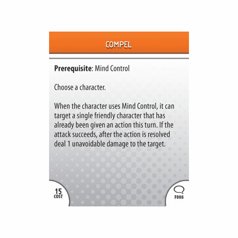 DC Heroclix Origin Compel Feat Card