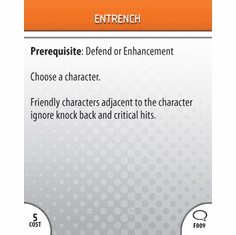 DC Heroclix Origin Entrench Feat Card