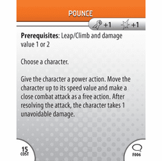 DC Heroclix Origin Pounce Feat Card