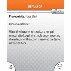 DC Heroclix Origin Repulsor Feat Card