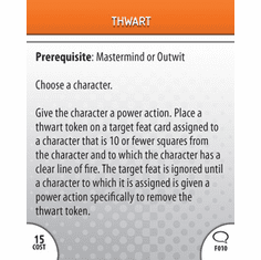 DC Heroclix Origin Thwart Feat Card