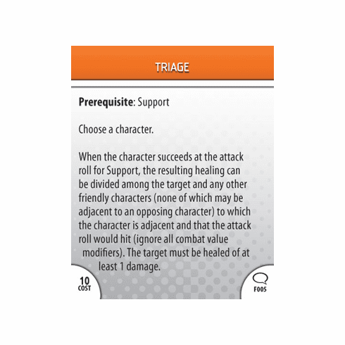 DC Heroclix Origin Triage Feat Card