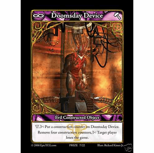 EPIC Tcg Doomsday Device Prize Card