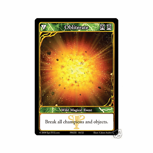 EPIC Tcg Obliterate Prize Card
