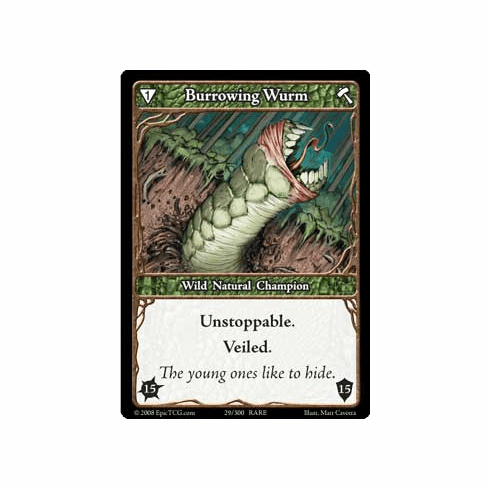 EPIC Tcg Single Burrowing Wurm Card