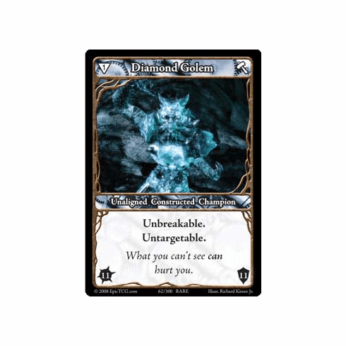 EPIC Tcg Single Diamond Golem Card
