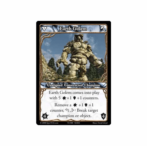 EPIC Tcg Single Earth Golem Card