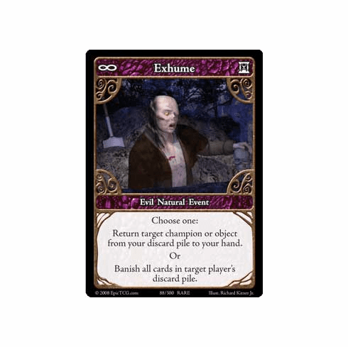 EPIC Tcg Single Exhume Card