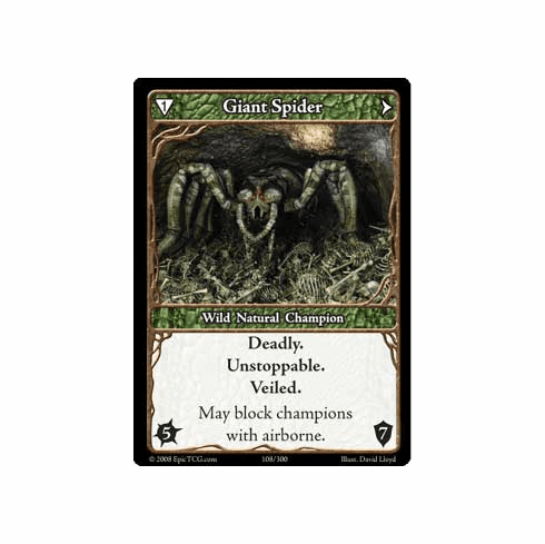 EPIC Tcg Single Giant Spider Card