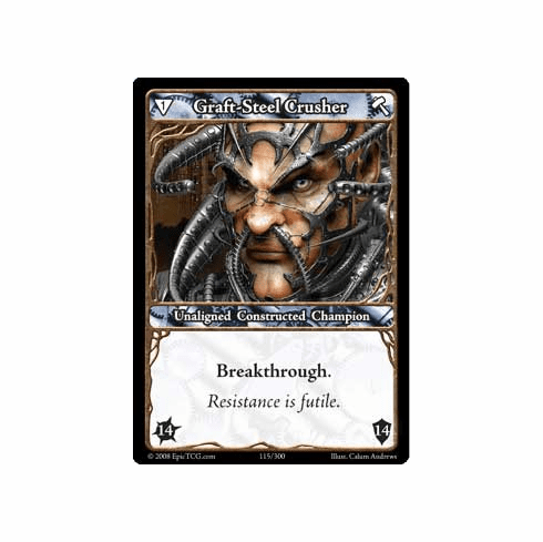 EPIC Tcg Single Graft Steel Crusher Card